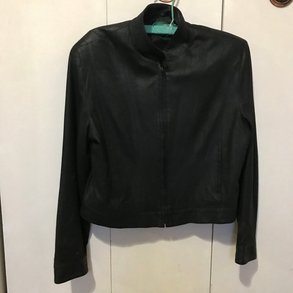 Remy Ladies Black Leather Jacket Size Small